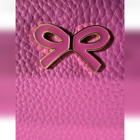 Nanette Lepore Zip Around Wallet Pink Lipstick Breast Cancer Awareness Logo NWT - Picture 5 of 7